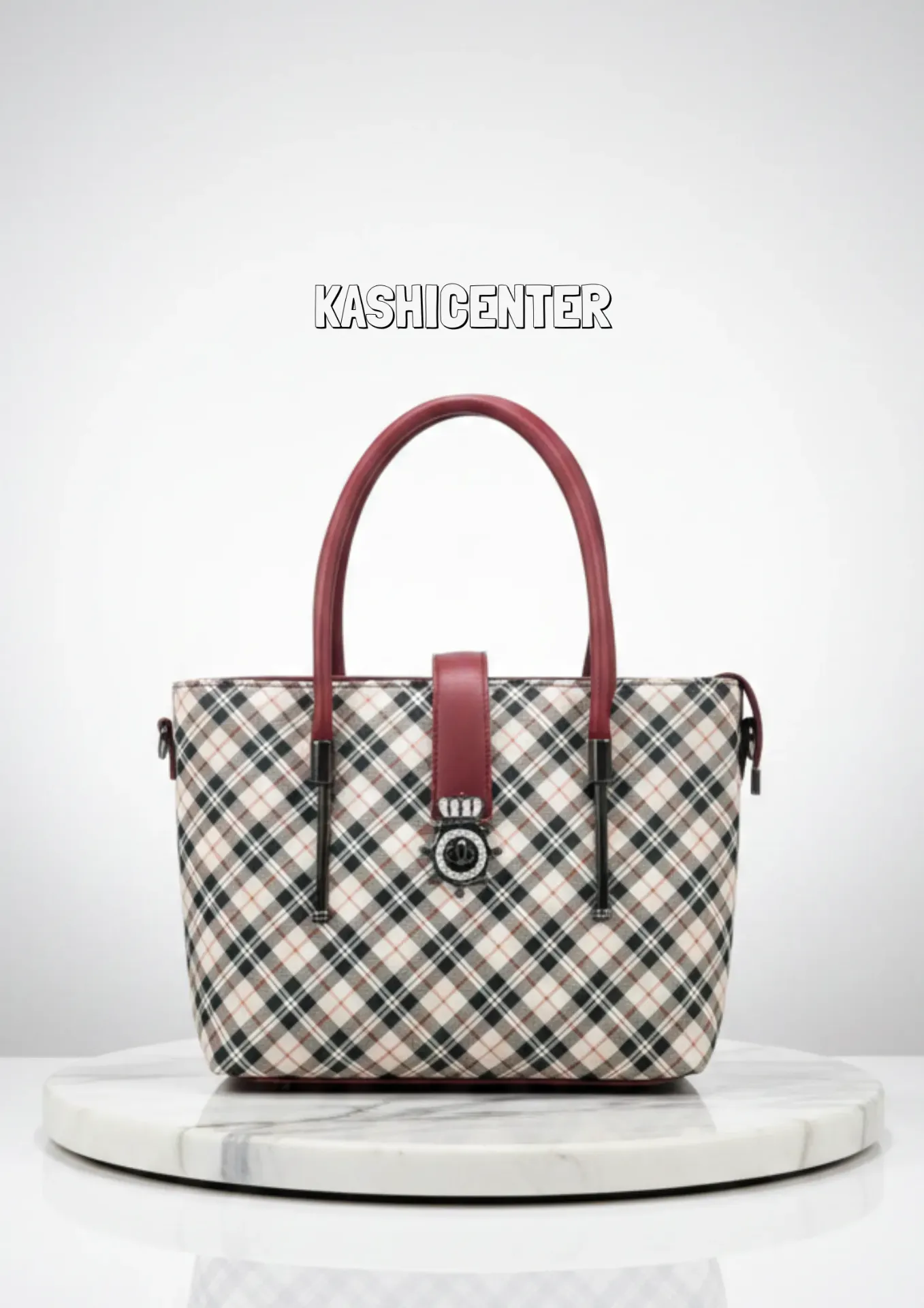 STYLISH CHECK HAND BAG