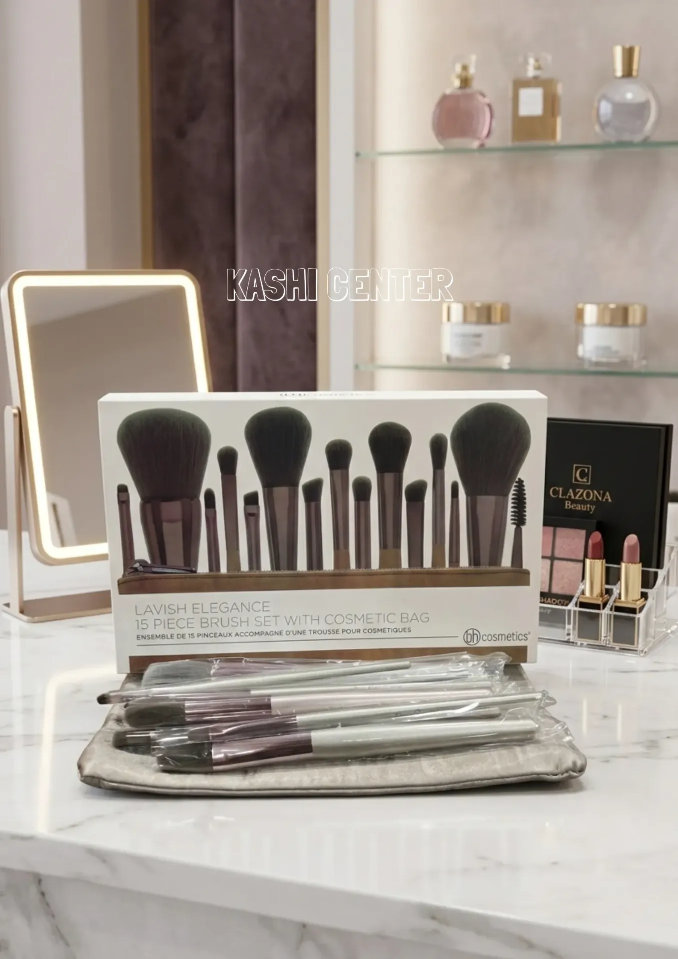 BH Cosmetics Lavish Elegance 15-Piece Brush Set.