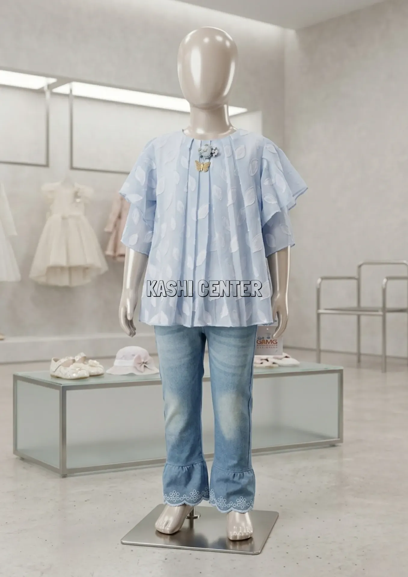 ROUND NECK PUFF SLEEVE