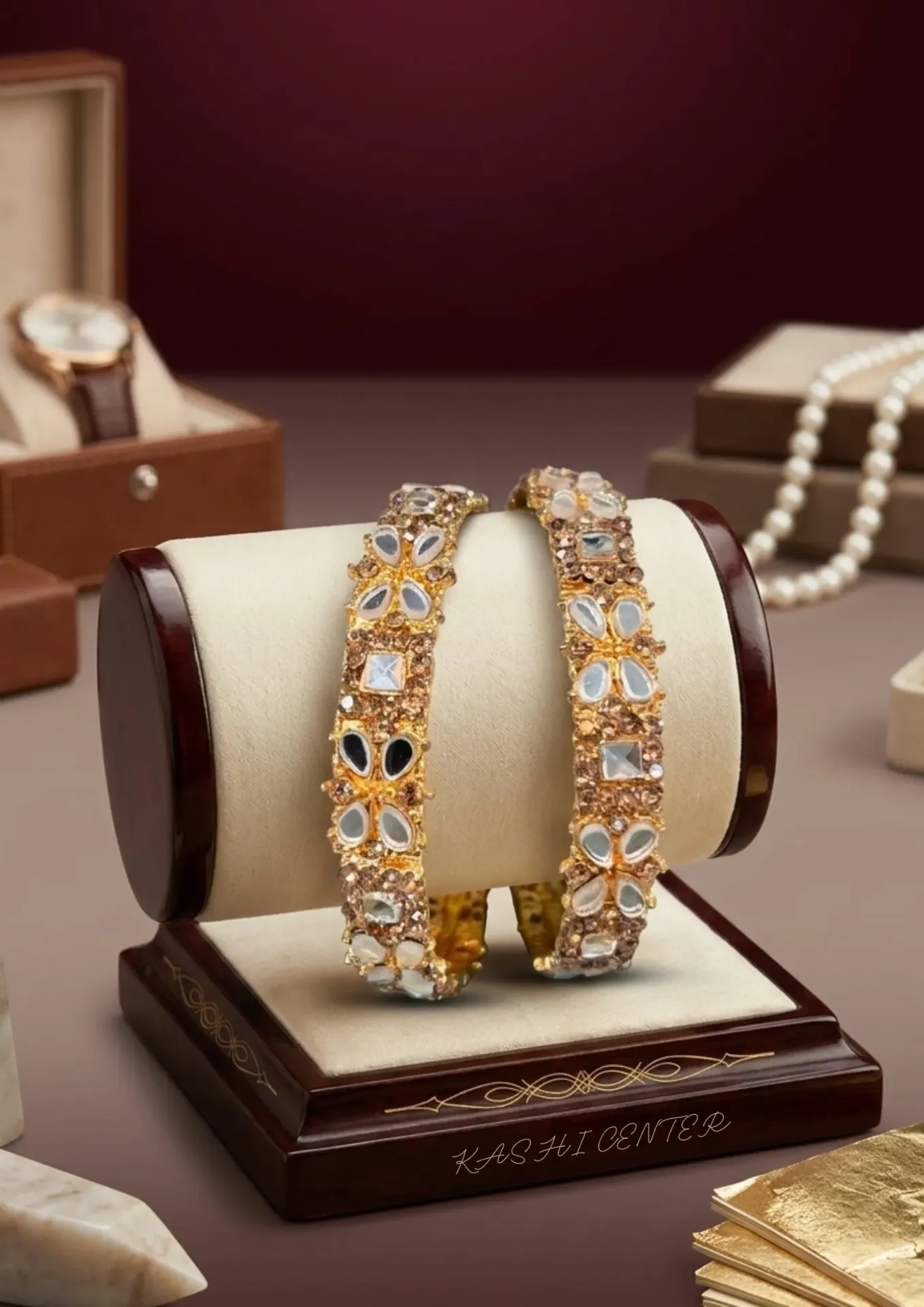 TRENDY 2 GOLD COLOUR BANGLES