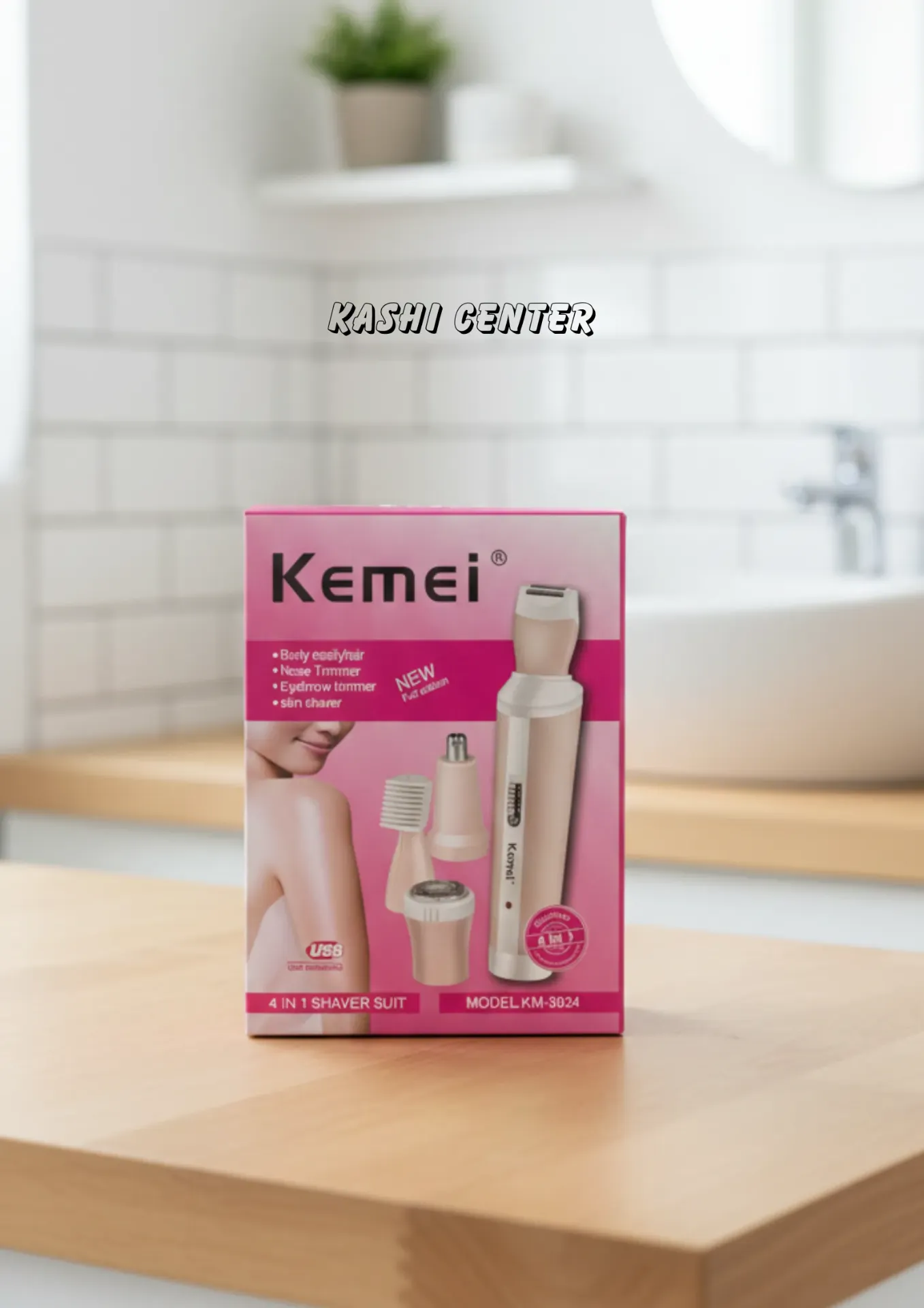 Kemei 4 in 1 Shaver Suit, model number KM-3024.